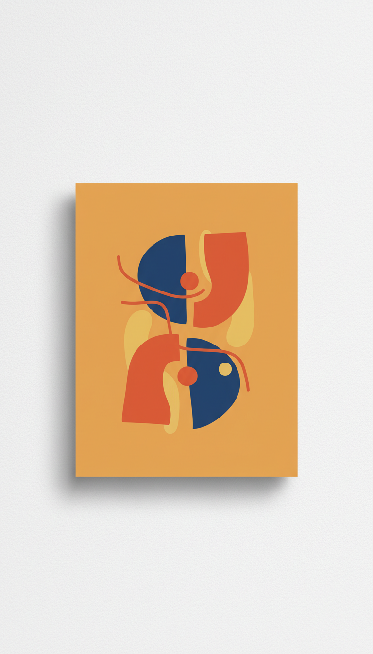 Sunny Ochre Graphic Wall Art